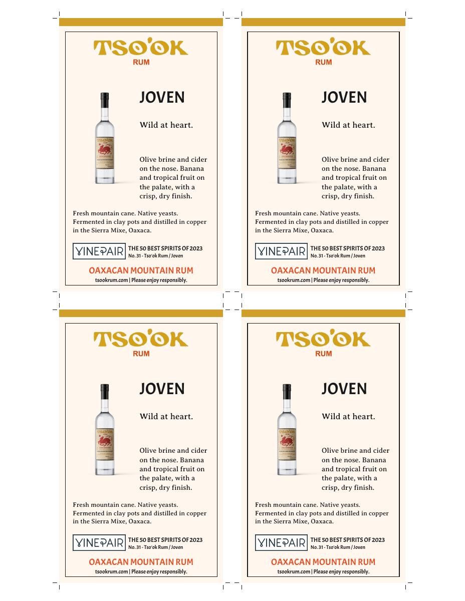 Tso’ok joven Shelf talker print sheet · VinePair edition layout