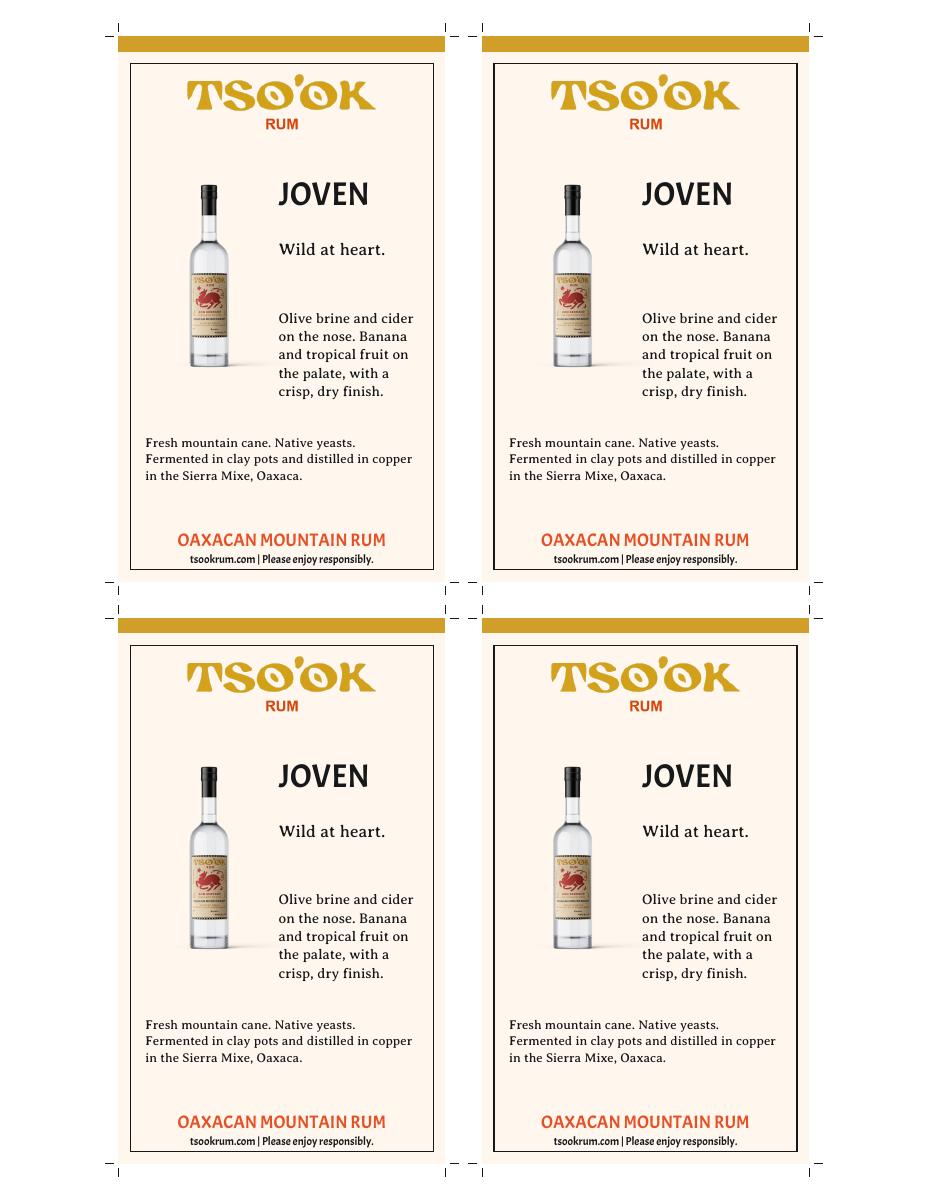 Tso’ok joven Shelf talker print sheet layout