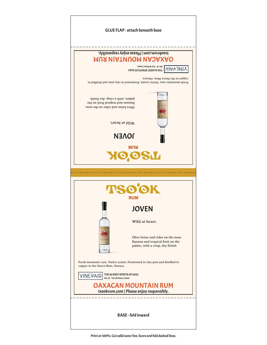 Tso’ok joven In-house table tent · VinePair edition layout