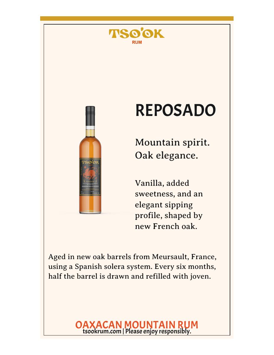 Tso’ok reposado Product sheet layout